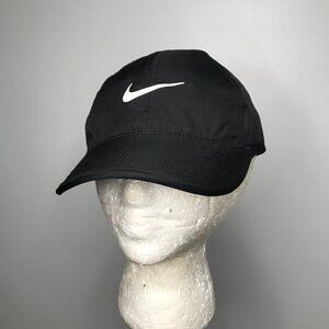 Nike Featherweight Black Baseball Hat Adjustable Dri fit OS